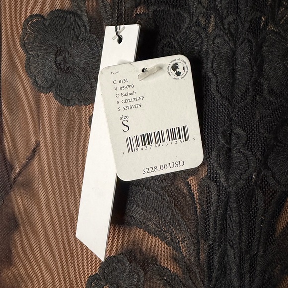 For Love And Lemons Black Floral Long Sleeve Dress - Picture 3 of 4